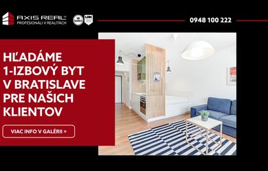 AXIS REAL | Hľadáme pre našich klientov 1-izbový byt v Bratislave IV.
