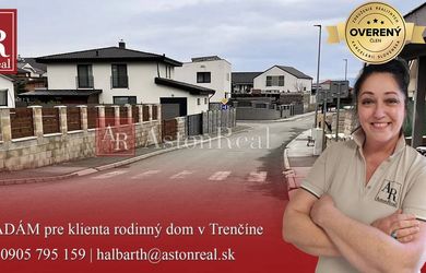 HĽADÁM: RODINNÝ DOM, obývateľný,3-4 izbový,pozemok cca 500 m2,Trenčín