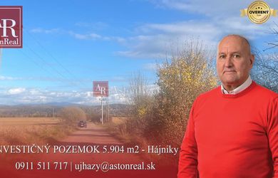 POZEMOK vhodný na výstavbu, 5.904 m2, k.ú. Hájniky (Sliač)