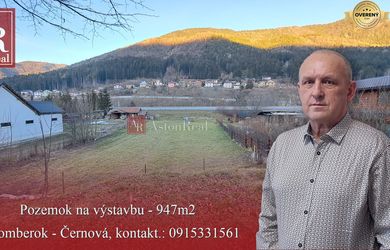 PREDAJ: Stavebný pozemok 947m2, Ružomberok - Černová