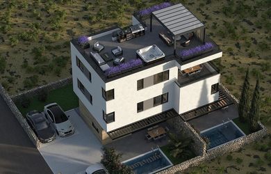 CHORVÁTSKO - Apartmán so strešnou terasou - MANDRE, ostrov Pag