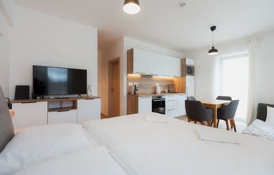 Kompletne zariadený apartmán s výhľadom a parkovaním