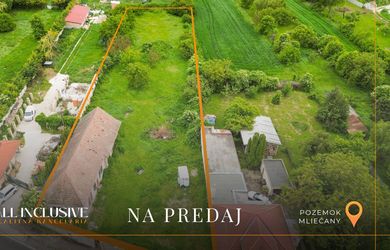 ALL INCLUSIVE| Na predaj priestranný stavebný pozemok, Mliečany