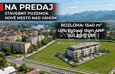 Investičný stavebný pozemok na výstavbu bytového domu
