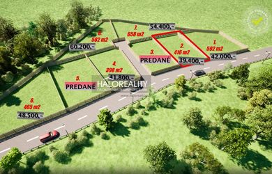 HALO reality - Predaj, pozemok pre rodinný dom   416 m2 Horná Seč, pozemky pripravené pre výstavbu RD