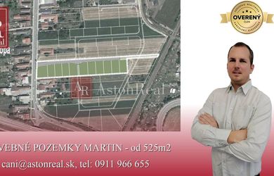Posledných 5 Stavebných pozemkov 573m2 a 525m2 a Martine Priekope