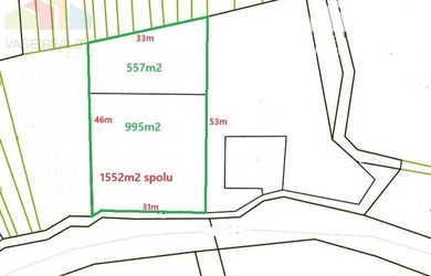 Pozemok 1552m2 v tichej lokalite, Moravany nad Váhom