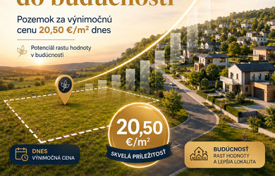 Na predaj investičný pozemok – 1/2 podiel, 2676 m², Devínska Nová Ves