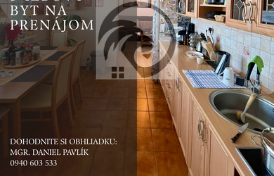Lev Reality - Prenájom: priestranný kompletne zariadený 3-izbový byt (76 m²) — Lipník, Tlmače