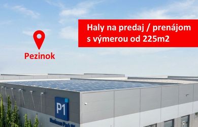 Haly už od 241m2 na predajňu, showroom, sklad, či výrobu - na predaj, alebo aj na prenájom - BP1 - Business Park Pezinok