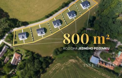 Pozemok na výstavbu rodinného domu | 800 m² | Žarnov