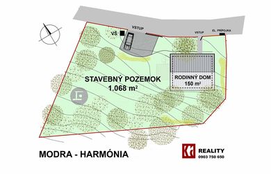 STAVEBNÝ POZEMOK Modra Harmónia - BADOGY 1.068 m2
