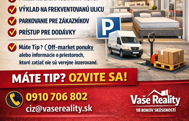 Hľadáme obchodný priestor v Bratislave do 150 m2