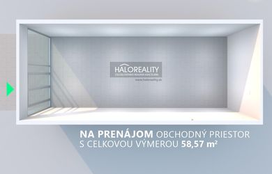 HALO reality - Prenájom, obchodný priestor Bratislava Dúbravka, tetovacie študio, masážny salón, foto ateliér (58,57 m2)