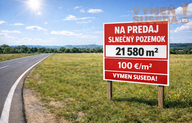 VYMEŇ SUSEDA! - VÝNIMOČNÝ INVESTIČNÝ POZEMOK, REKREAČNÁ ZÓNA S VEĽKÝM POTENCIÁLOM, V OBCI DUNAJSKÁ LUŽNÁ
