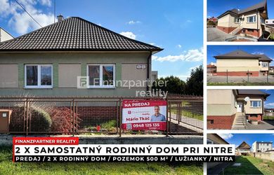 2 x rodinný dom, pozemok 452 m², Lužianky, Nitra