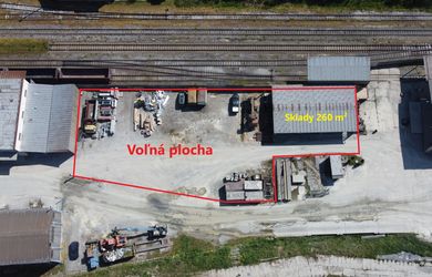 Voľná plocha - 260 - 8000 m² - spevnená/oplotená - Kostoľany