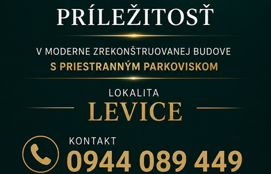 Investičná príležitosť v modernej budove s parkoviskom