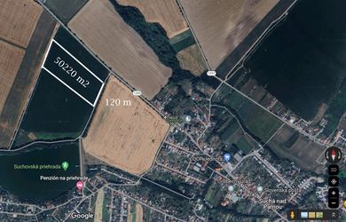 PNORF – orná pôda, 50220 m2, šírka 120 m, Suchá nad Parnou okr. Trnava