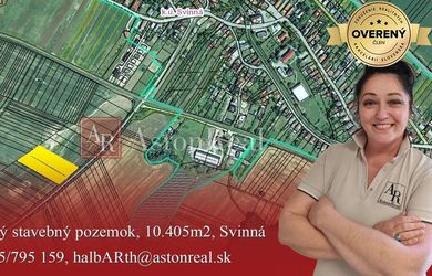 Investičné stavebné pozemky: 4.888m2, 5.517m2 alebo 10.405m2, Svinná