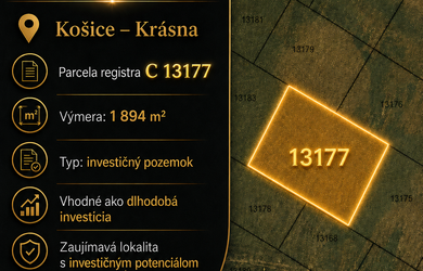 Investičné pozemky Košice - Krásna