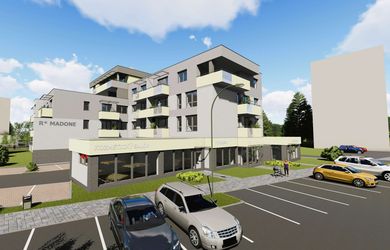 ŠTVORIZBOVÝ BYT S TERASOU A BALKÓNOM V REZIDENCII MADONE - HRIŇOVÁ -105 M2