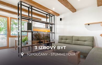 ALL INCLUSIVE | 3 IZBOVÝ BYT PRI MESTSKOM PARKU | TOPOĽČANY