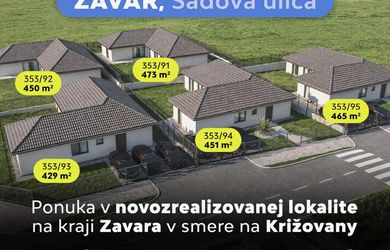 +++KRÁSNE STAVBNÉ POZEMKY V NOVEJ LOKALITE V ZAVARE NA PREDAJ+++