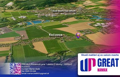 PREDAJ - pozemok pre 1 alebo 2 rodinné domy | 1000m2