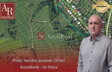 PREDAJ: Stavebný pozemok 1263m2, Ružomberok - Do Dielca