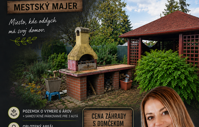Udržiavaná záhrada s bazénom a záhradným domom – Levice, Mestský Majer