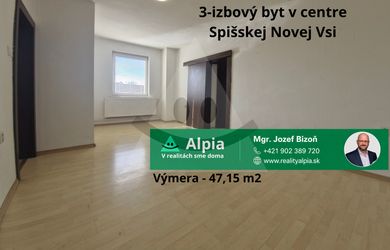 3-izbový byt v centre Spišskej Novej Vsi | Zimná ulica | Voľný ihneď