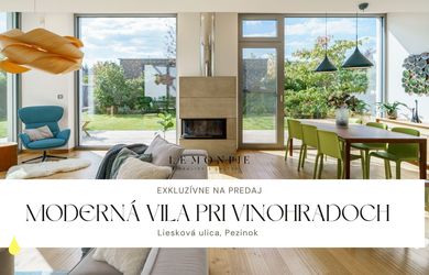 Exkluzívne na predaj moderná vila pri vinohradoch v Pezinku