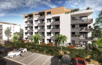 OS Pod Brezinou BD2 na predaj terasový 4 izbový byt č.31 s garážou a parkovacím miestom za 367.500 €