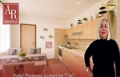 Predaj! Priestranný 4-izbový byt 77 m² s balkónom v Lipt. Mikuláši