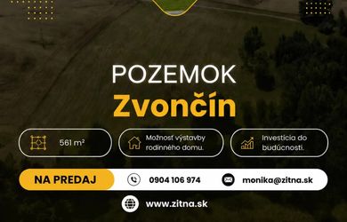 Stavebný pozemok 561 m² so stavebným povolením, Zvončín