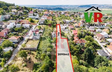 Stavebný pozemok rozloha 2090m2  Narcisova ulica Nitra Zobor