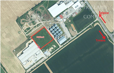 Priemyselný pozemok 9 060 m² so stavebným povolením, Šelpice