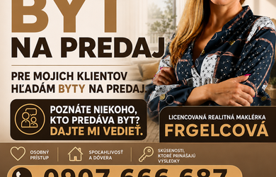 Hľadám 2 izbový byt na kúpu okres Brezno