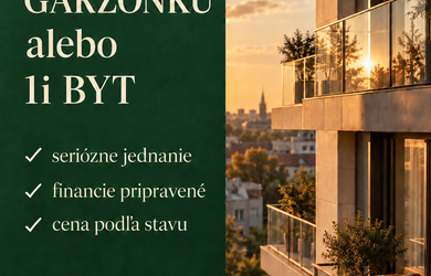 Kúpime 1-izbový byt  - pôvodný alebo čiastočná rekonštrukcia