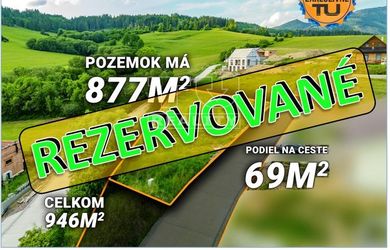 REZERVOVANÉ - EXKLUZÍVNE v TUreality bol rezervovaný pozemok 946m2 - Liptovské Beharovce