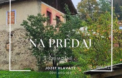 ČREMOŠNÉ-chalupa na pozemku 700m2