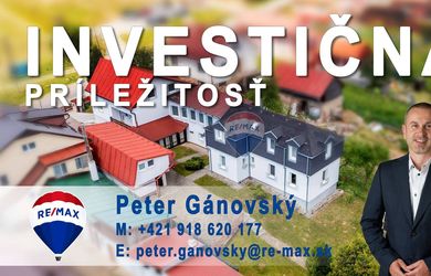 PREDAJ, Investičná nehnuteľnosť, Rodinný dom, rekreačné zariadenie, Vyšné Ružbachy,