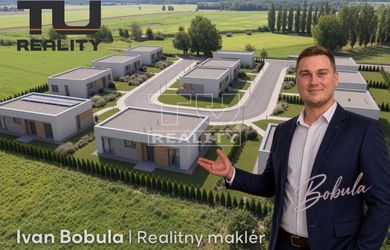 Rovinatý pozemok Bošany, 600 - 900 m2, nová súkromná ulica