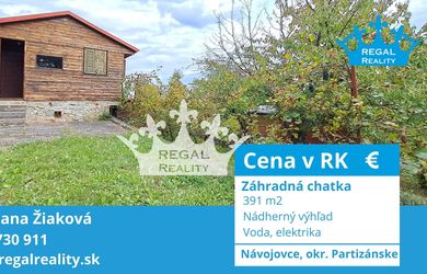 Záhradná chatka s nádherným výhľadom - miesto na relax