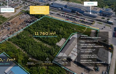 AZ. Priemyselný pozemok 11 760 m2 - Trnava/Hrnčiarovce n. P.