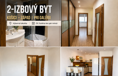 2 izbový byt, Košice Západ – Terasa v blízkosti OC Galéria