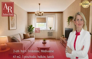 Priestranný 2-izb. byt, TVRDOŠÍN, 63m2, 3.p. balkón