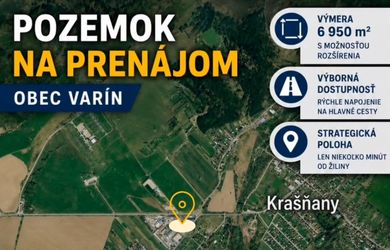 Pozemok na prenajom, Varín, Žilina