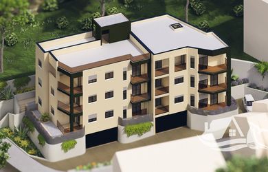 Moderní apartmán s výhledem na moře a dvěma koupelnami, Podstrana, Chorvatsko